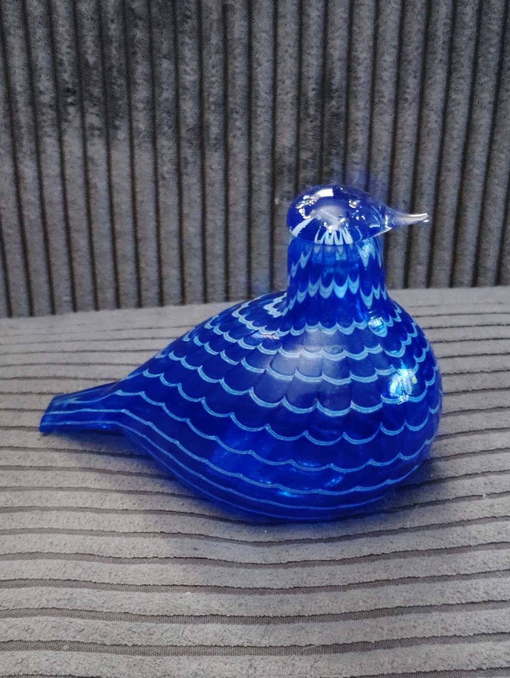 iittala Birds by Oiva Toikka Blue Art Glass Figurine Signed Oiva Toikka